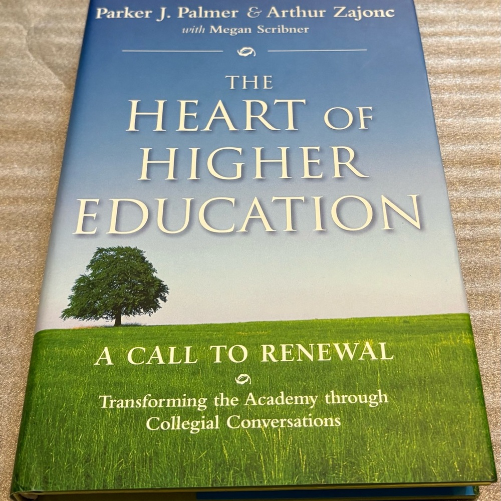 The Heart of Higher Education Book - Blue and Green Cover